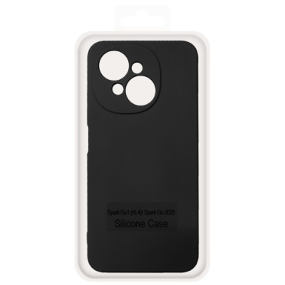 Купить чохол soft silicone case full для tecno spark go 1 (kl4)/spark go 2025 (black) онлайн