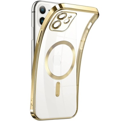 Купить чохол tpu metallic full camera with magsafe для apple iphone 12 (gold) онлайн