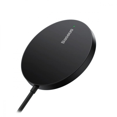 безпровідний зарядний пристрій baseus simple mini 3 magnetic 15w (ccjj040001) (чорний) 