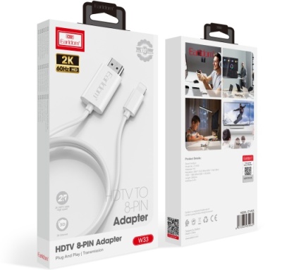 кабель hdmi earldom et-w33 lightning to hdmi 2м (білий) 