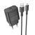 мережевий зарядний пристрій borofone ba72a spring 1usb/18w/qc3.0 + (usb - microusb) (чорний) 