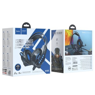 навушники для комп'ютера hoco w102 pc cool (синiй) 