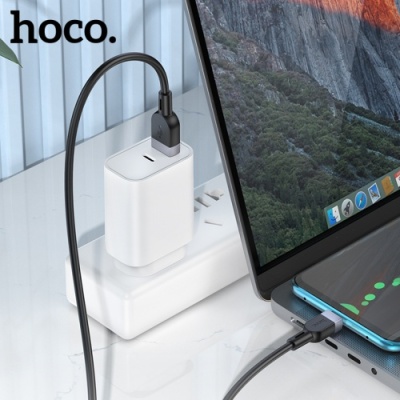 кабель hoco x109 silicone usb - type-c 3.0a/1m (чорний) 