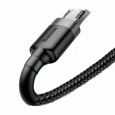 кабель baseus cafule usb - microusb 2a/3m (camklf-hg1) (black-grey) 