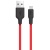 кабель hoco x21 plus silicone usb - microusb 2.4a/1m (чорно-червоний) 
