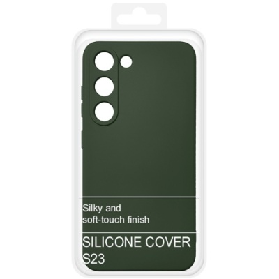 Купить силіконовий чохол soft silicone case для samsung s911 galaxy s23 - dark green онлайн