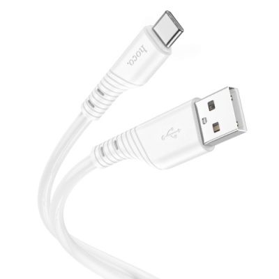 кабель hoco x97 crystal color silicone usb - type-c 2.4a/1m (білий) 