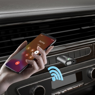Bluetooth аудіо ресівер Earldom ET-BR12 BT5.3/USB/3,5mm/TF Card (Чорний)