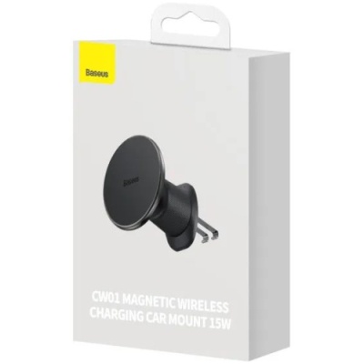 Автотримач з Бездротовим ЗП Baseus CW01 15W (C40141001111-00) (black)