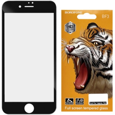 захисне скло borofone bf3 full glue hd для apple iphone 7 plus/8 plus (чорний) 