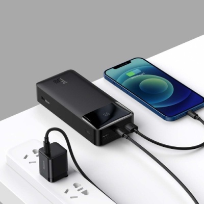додаткова батарея power bank baseus bipow digital display 15w 30000mah overseas edition black (ppbd050201) 