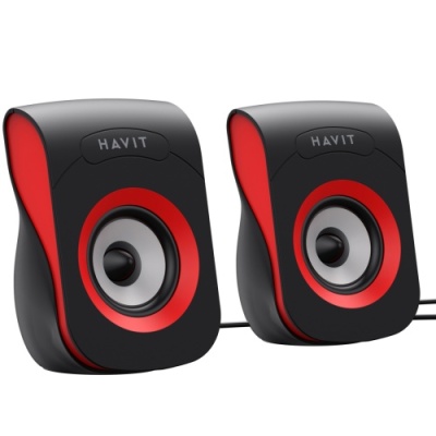 колонки havit hv-sk599 usb 6w black/red 