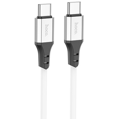 кабель hoco x86 silicone type-c - type-c 60w 3a/1m (білий) 