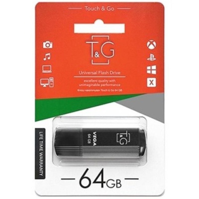 usb флеш-накопичувач t&g 64gb vega 121 (чорний) 