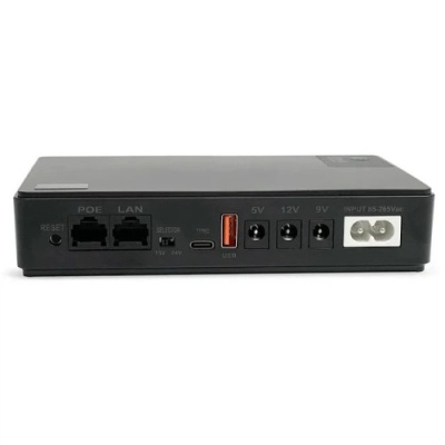 джерело безперебійного живлення (ups) для мережевого обладнання dcsl-1036pc 12v/ 9v/ 5v 20000 mah 36w (чорний) 
