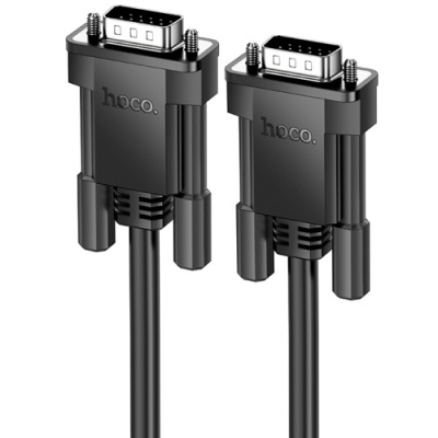 кабель hoco us11 vga male to vga male hd 1m (чорний) 