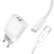 мережевий зарядний пристрій xo l64 1usb/18w/qc3.0 + 1type-c/20w/pd + (type-c - lightning) (бiлий) 
