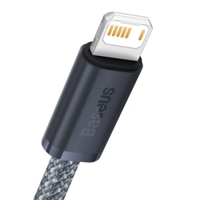 кабель baseus dynamic series usb - lightning 2.4a/1m (cald000416) (slate grey) 