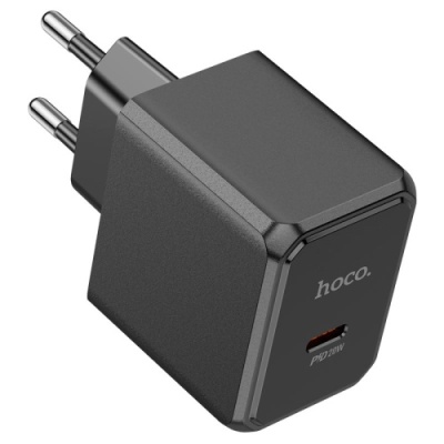 мережевий зарядний пристрій hoco cs13a 1type-c/20w/pd (чорний) 