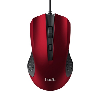 мишка дротова havit hv-ms752 black-red 