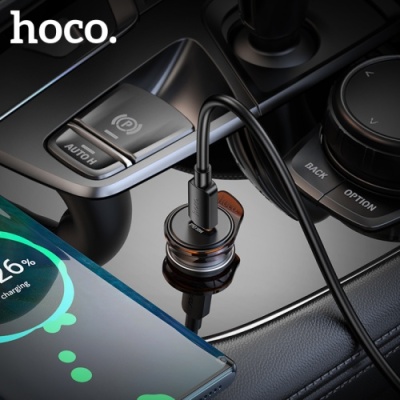 Автомобільний Зарядний Пристрій Hoco NZ16 PD30W (1Type-C) (сірий)