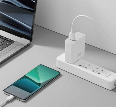 мережевий зарядний пристрій xo l128 1usb/120w + (usb - type-c) (бiлий) 