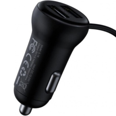 FM Модулятор Baseus (CCMT000201) T Shaped S-16 2USB (Чорний)