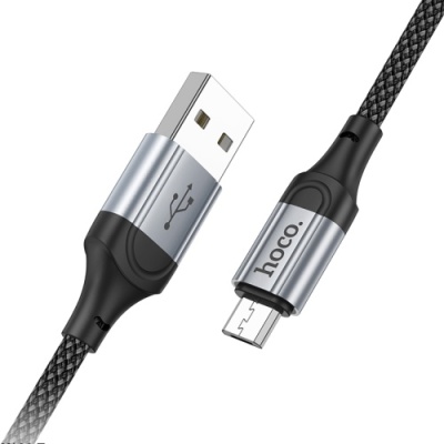 кабель hoco x102 usb - microusb 2.4a/1m (чорний) 