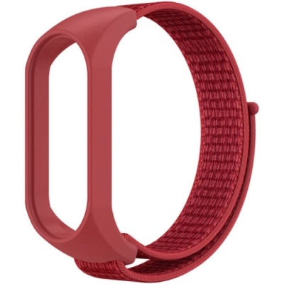 ремінець для xiaomi mi band 3/4/5/6 nylon (червоний) 