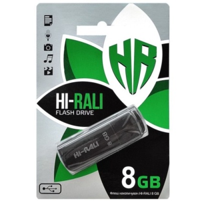 usb флеш-накопичувач hi-rali taga 8gb (чорний) 