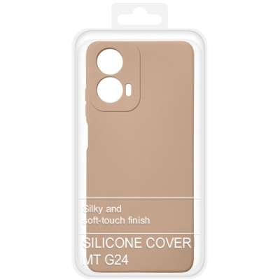 Купить силіконовий чохол soft silicone case для motorola g04/g04s/g24/e14 (пудра) онлайн