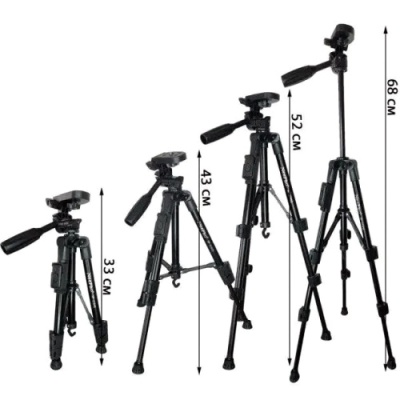 штатив neepho np-3160s (не знімний майданчик+тримач/bt-пульт/30-68,5см) (чорний) 