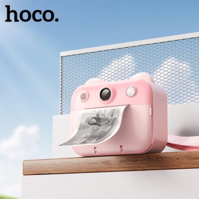 дитячий фотоапарат hoco dv204 dual-camera з миттєвим друком (рожевий) 