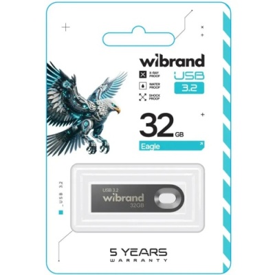 usb флеш-накопичувач wibrand 32gb 3.2 eagle gen1 (сірий) 