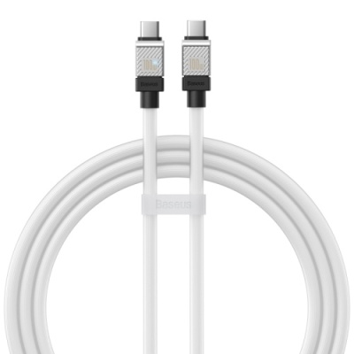 кабель baseus coolplay series (pd) type-c - type-c 100w/1m (cakw000202) (white) 