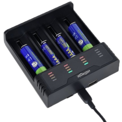 зарядний пристрій energenie bc-usb-02 (18650,aa,aaa та ін.) 