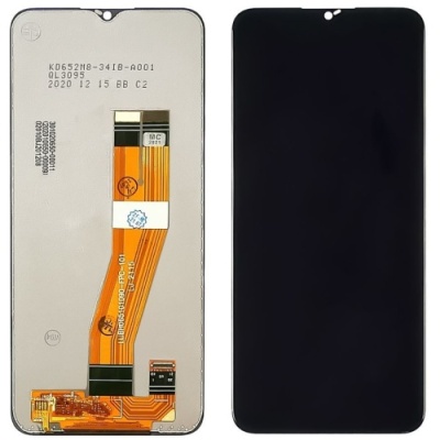 дисплей для samsung a025 galaxy a02s/a037g galaxy a03s nfc or 100% (service pack) (163mm) з чорним тачскріном