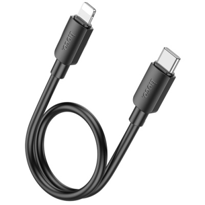 кабель hoco x96 hyper pd20w type-c - lightning 2.4a/0.25m (чорний) 