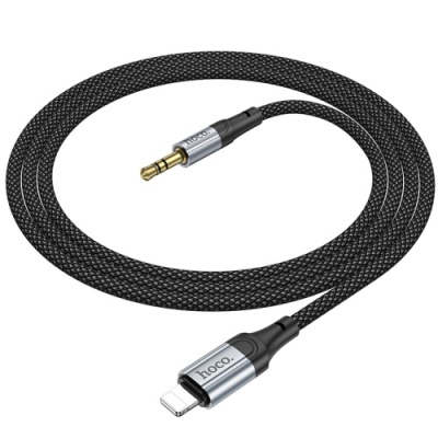 кабель aux hoco upa26 3.5mm(male) - lightning(male) 1m (чорний) 