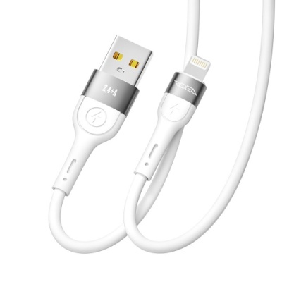 кабель ridea rc-xs51 x-silicone usb - lightning 12w 1.2m (бiлий) 