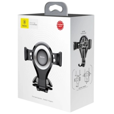 Автотримач Baseus Premium Osculum Type Gravity Car Mount (SUYL-XP0S) Black-silver