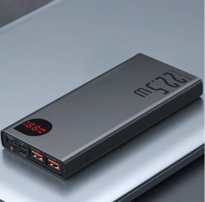 додаткова батарея power bank baseus ppad 000001 adaman metal qc 22.5w 10000 mah (чорний) 