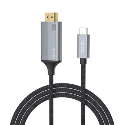 кабель hdmi hoco ua13 type-c - hdmi 1.8m (сірий) 