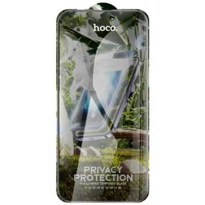 захисне скло hoco g11 hd privacy protection для apple iphone 15/16 (чорний) 