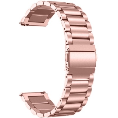 ремінець універсальний stainless steel для samsung/amazfit/xiaomi (20mm) (rose gold) 