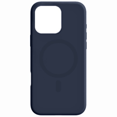 Купить чохол silicone case with magsafe для apple iphone 16 pro (dark blue) онлайн
