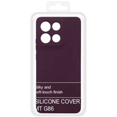 Купить силіконовий чохол soft silicone case для motorola g86 (бордовий) онлайн