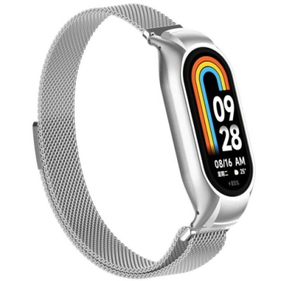 ремінець для xiaomi mi band 8/9/10 (milan vintage weaving vs magnet) (сталевий) 