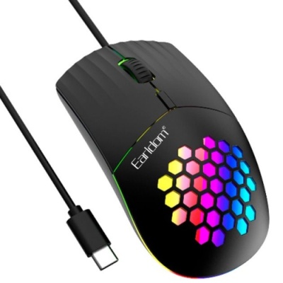 мишка дротова earldom et-km5 rgb (type-c) black 