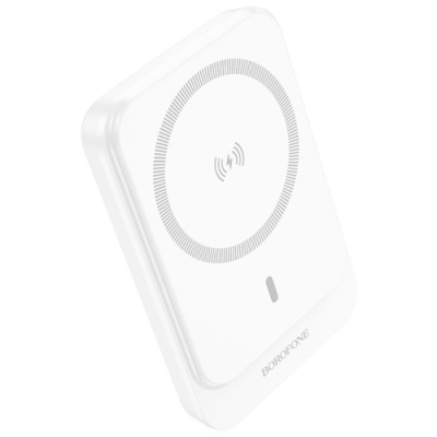 додаткова батарея power bank borofone bj63a with magsafe 15w+pd20w 10000 mah (білий) 